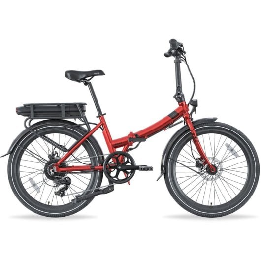 Bicicleta Elétrica Legend Siena 24" dobrável bateria 13 Ah travões hidráulicos vermelho