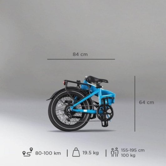 Bicicleta Elétrica Legend Monza dobrável 20" 250W bateria nova recondicionada