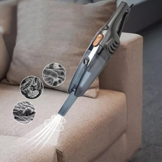 Aspirador com Saco Dam Electronics 1000W Filtro HEPA 1L Inox