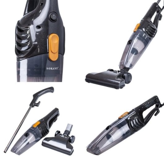 Aspiradora con cable Trineo 1000W Filtro HEPA Cubo 1L Acero Inoxidable