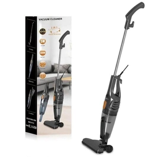 Aspirador com Saco Dam Electronics 1000W Filtro HEPA 1L Inox