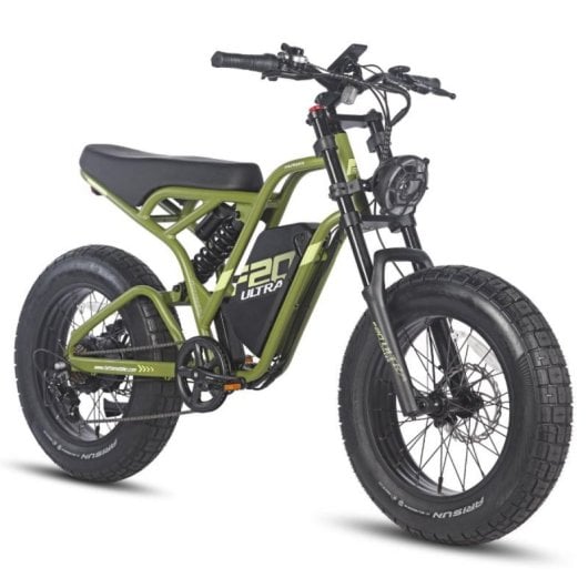 Bicicleta eléctrica Fafrees F20 Ultra motor 750 W autonomia até 100 km suspensão dupla LCD