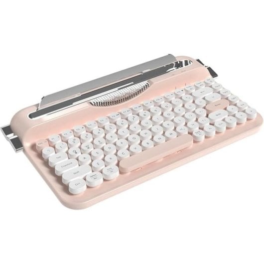 Ajazz AF84 Teclado Retro de Membrana Sem Fios 2,4GHz/Bluetooth com Suporte (US)