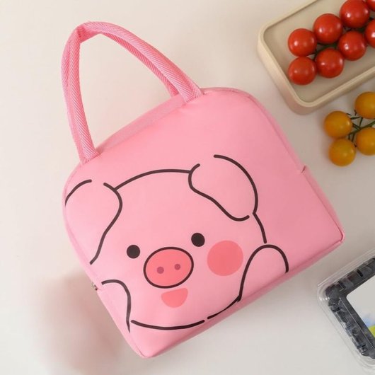Bolso, Bolsa Ca De Almuerzo Aislada , Cerdo Rosa , Envio 24h