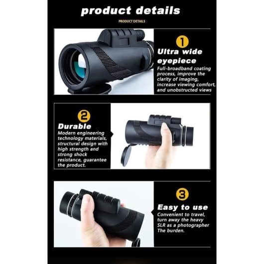 Telescópio Monocular Msl B09qrpkx4g Telescópio Monocular 80x100, Alcance Bifocal Monocular Hd De Alta Potencia, Portátil, Impermeável e Antiembaciamento, Prisma Bak4