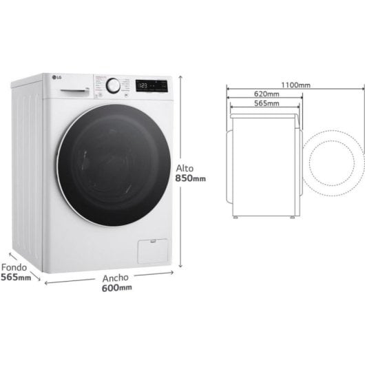 Lavatrice LG F4WR6010A0W 10 kg Carica Frontale Bianca AI Direct Drive TurboWash360 Steam