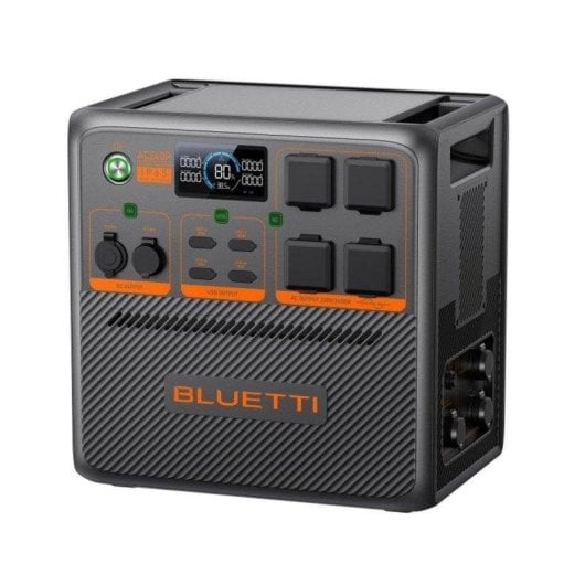 Station d’energie BLUETTI AC240P 1843Wh 4 ports AC 4 USB Batterie LiFePO4 Ecran LED Compatible panneau solaire Application mobile