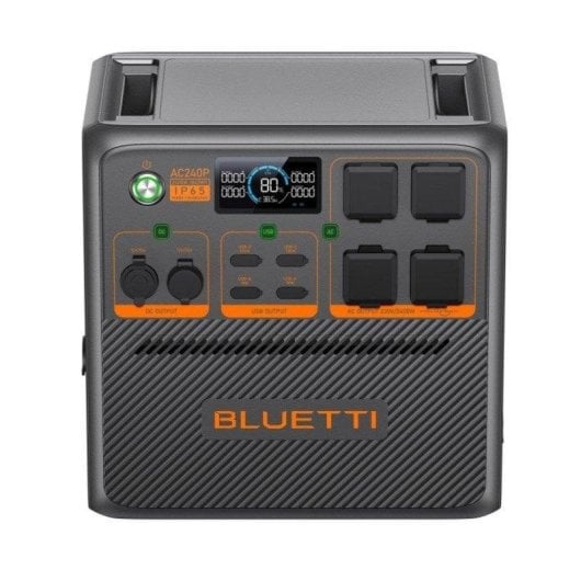 Station d’energie BLUETTI AC240P 1843Wh 4 ports AC 4 USB Batterie LiFePO4 Ecran LED Compatible panneau solaire Application mobile