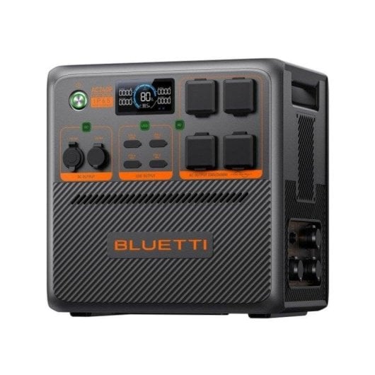 Station d’energie BLUETTI AC240P 1843Wh 4 ports AC 4 USB Batterie LiFePO4 Ecran LED Compatible panneau solaire Application mobile