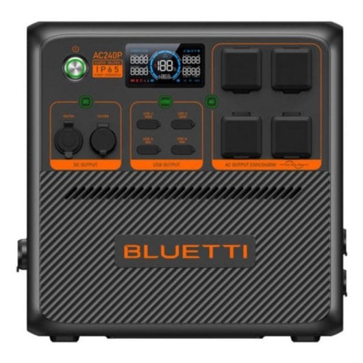 Station d’energie BLUETTI AC240P 1843Wh 4 ports AC 4 USB Batterie LiFePO4 Ecran LED Compatible panneau solaire Application mobile