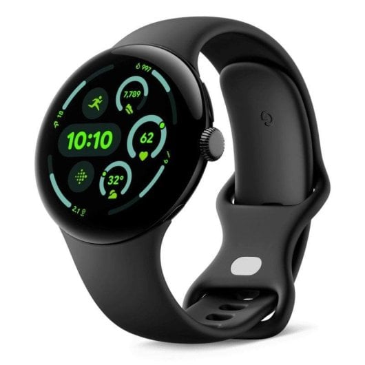 Google Pixel Watch 3 Bluetooth WiFi GPS NFC 45mm AMOLED Noir S/L Étanchéité IP68 SpO2 Pulsomètre