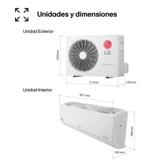 Aire Acondicionado Split 1x1 LG REPLACE12X.SET 3.010 Frigorías A++ Bomba de Calor WiFi