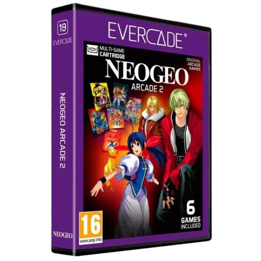 Evercade NEOGEO Arcade 2 Retro Cartucho Pixel Art 0GB Multijogos Branco