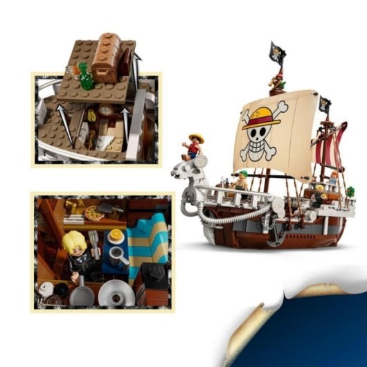 Barco Pirata LEGO ONE PIECE Going Merry 75639 1376 Peças 5 Minifiguras