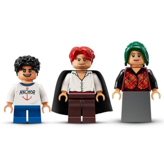 Set de Construcción LEGO ONE PIECE Cabaña del Pueblo Molino 299 Piezas Minifiguras Luffy Shanks Makino