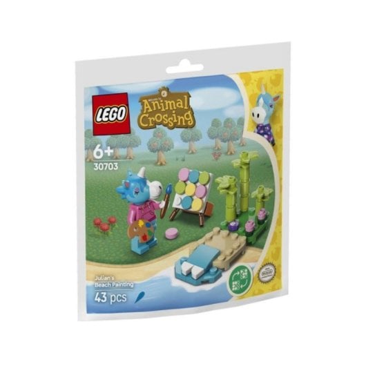Set LEGO Animal Crossing Julian Pintura de la Playa Caballete Accesorios Únicos