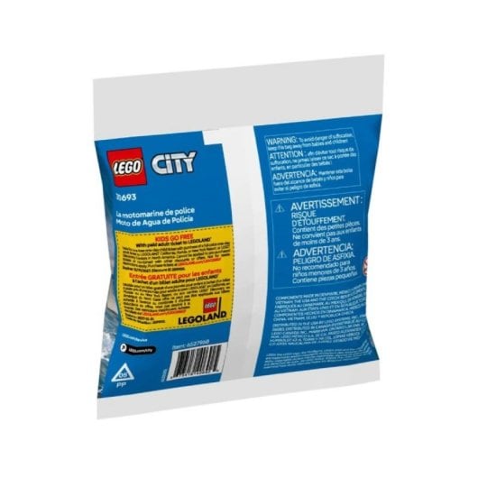 Moto de Agua LEGO City 30693 con Minifigura Policía y Accesorios Acuáticos