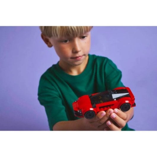 Coche Deportivo LEGO City 60448 Rojo Cabina Oscurecida y Accesorios Limpieza