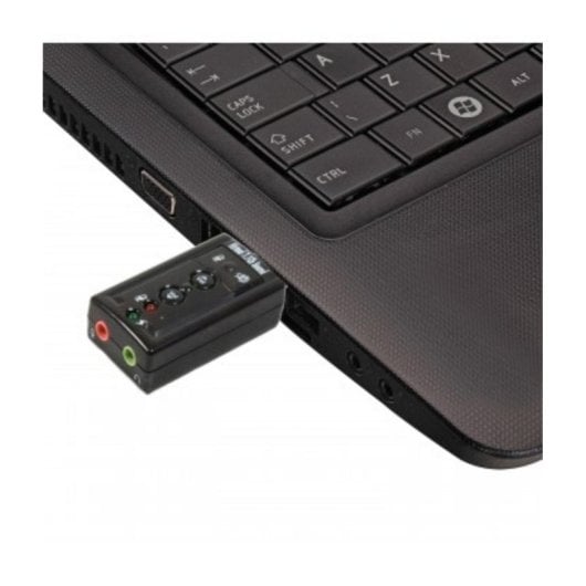 Scheda Audio Ewent EW3762 USB 7.1 Nero Controlli Volume Jack 3,5 mm