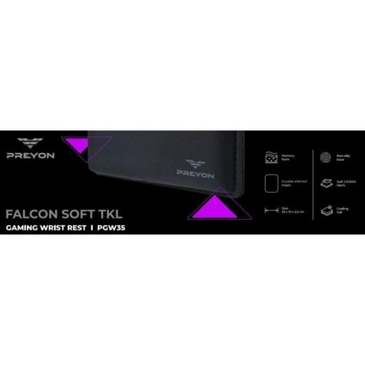 Reposamuñecas PREYON Falcon Soft TKL espuma memory foam gel refrigerante base antideslizante