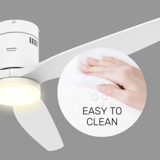 Ventilador de Techo Taurus Polar 3B Pure DC 30W LED 24W 132 cm 3 Aspas Madera