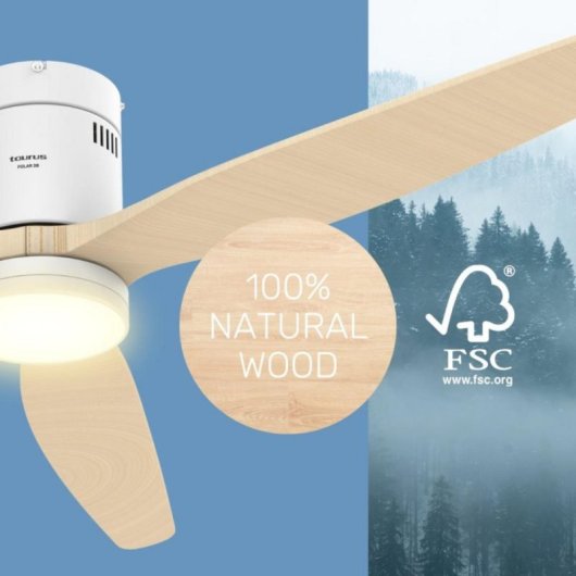 Ventilador de techo Taurus Polar 3B Pure motor DC ultra silencioso 132 cm LED regulable