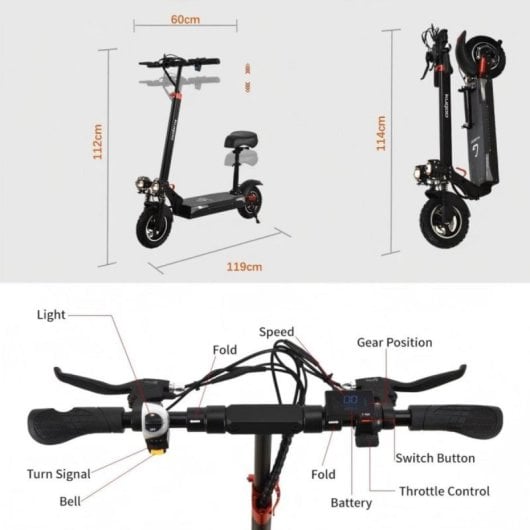 Trottinette electrique Kugoo M4 Pro 45 km/h 70 km d autonomie 500W phare LED antivol