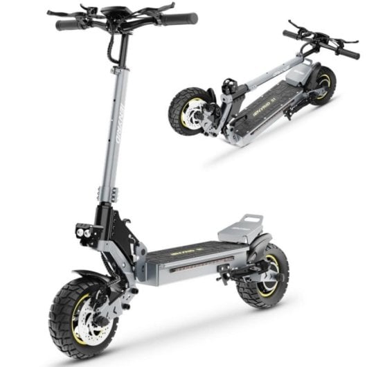 Patinete eléctrico 45 km/h 700 W con suspensión y luces LED plegable aluminio