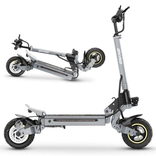Patinete eléctrico 45 km/h 700 W con suspensión y luces LED plegable aluminio