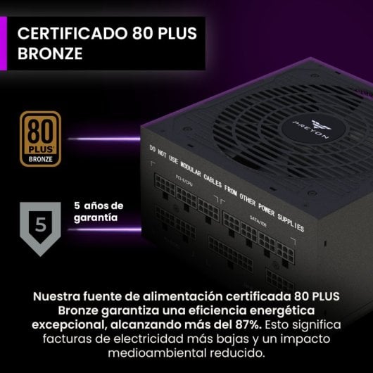 PREYON 750W 80 PLUS Bronze Eagle Power Modular Japonesa Compacta