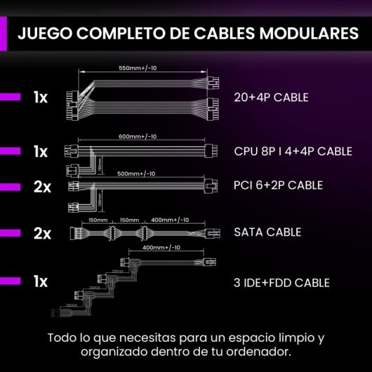 PREYON 650W 80 PLUS Bronze Eagle Power Modular Japonesa
