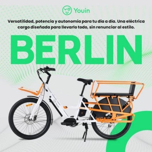 Bicicleta eléctrica YOUIN Berlin BK6100 motor central 250W doble batería 125 km hidráulicos 26"