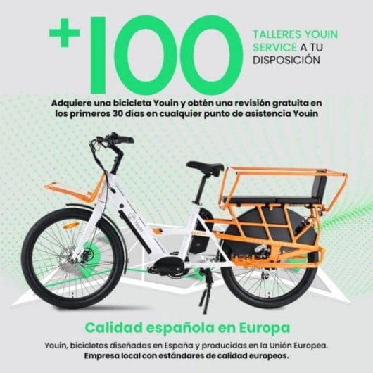 Bicicleta eléctrica YOUIN Berlin BK6100 motor central 250W doble batería 125 km hidráulicos 26"