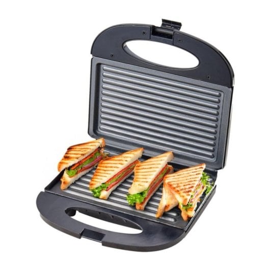 Grill eléctrico portátil 750W Superficie antiadherente y luces LED indicador