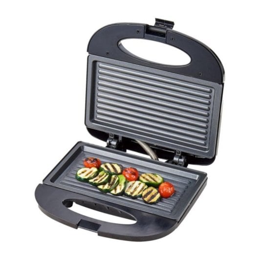 Grill eléctrico portátil 750W Superficie antiadherente y luces LED indicador