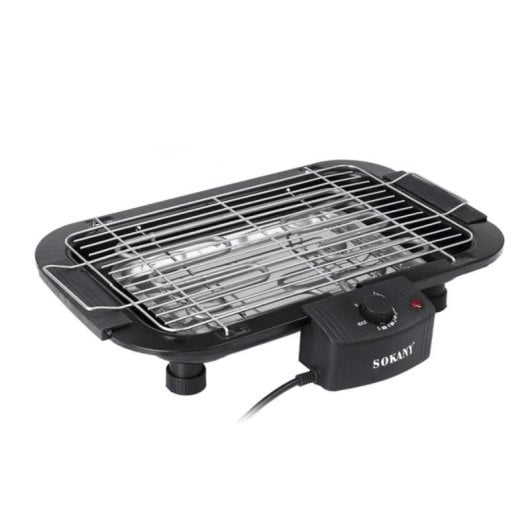 Elektrischer Grill 2000W Schwarz 3-fach verstellbar Antihaft-Oberfläche Edelstahl