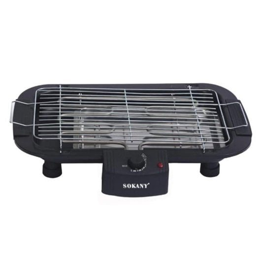 Elektrischer Grill 2000W Schwarz 3-fach verstellbar Antihaft-Oberfläche Edelstahl