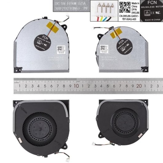 Ventilador Cpu+gpu Para Portátil Lenovo Y7000 Y530-15ich-1060