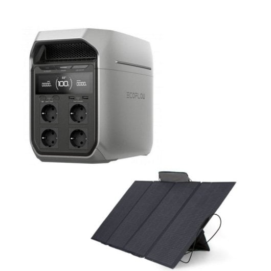 Ecoflow Estación Energía 3600Wh/ 3600W Delta Pro + Panel Solar 400W