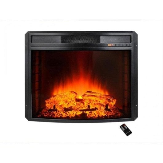 Chimenea eléctrica Purline CHE-630 frontal de cristal negro 2000W temporizador