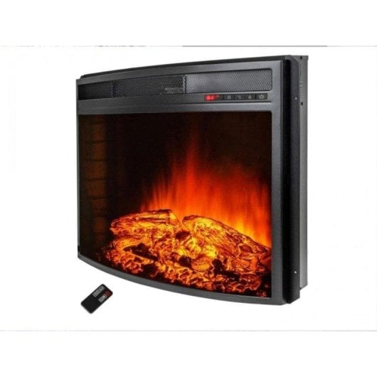 Chimenea eléctrica Purline CHE-630 frontal de cristal negro 2000W temporizador