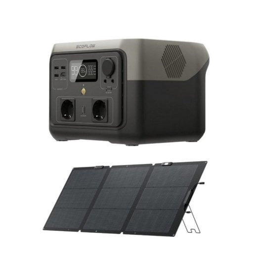 Ecoflow Estación Energía 512Wh/ 500W River 2 Max + Panel Solar 160W