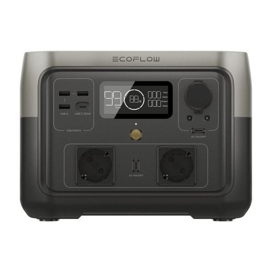 Ecoflow Estación Energía 512Wh/ 500W River 2 Max + Panel Solar 160W
