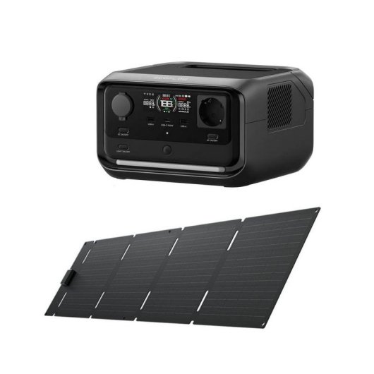 Ecoflow Estación de Energía River 3 Plus + Ecoflow Panel Solar 60W Tipo C