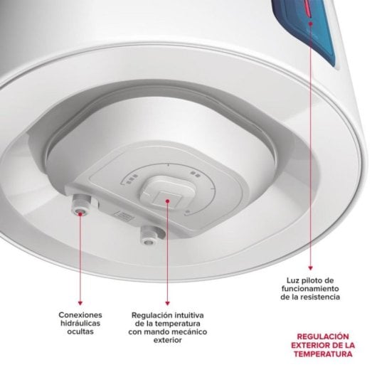 Termo Eléctrico, Ariston, Lydos R 100 Litros + Filtro Antical + Soporte De Pared Instafix, Vertical