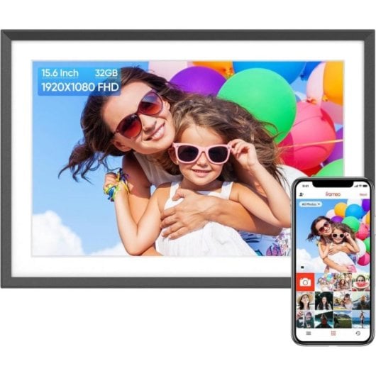 Cornice digitale ARZOPA 15,6" IPS Full HD Touch 32GB WiFi slot SD