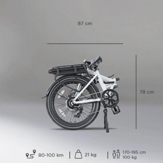 Legend Siena Bicicleta Elétrica Dobrável Recondicionada com 24", 250W, 36V/13Ah, Travões Hidráulicos