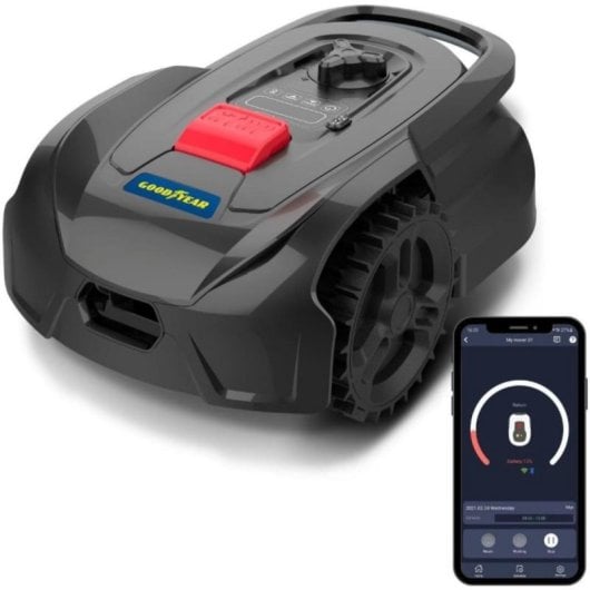 Robot cortacésped Goodyear 20V para jardines hasta 500 m² control por app y corte silencioso