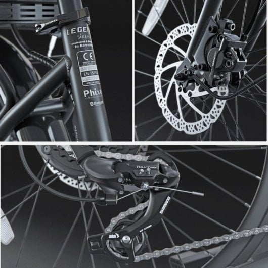 Bicicletta elettrica Legend Siena pieghevole 24" 250W 90 km autonomia cambi Shimano 7v