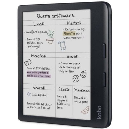 E-Book Reader Kobo Libra Colour 7" Wi-Fi Bluetooth wasserdicht Stylus 32 GB Schwarz